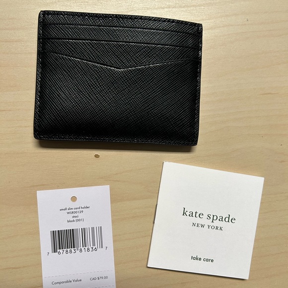 Staci Small Slim Card Holder Black NWT One Size - Picture 2 of 2